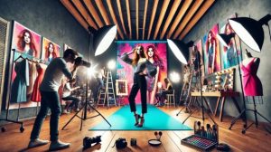 Professionele boudoir fotografie shoot - vrouw in intieme kunstzinnige omgeving